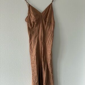 NWT VS Brown Satin Slip Dress